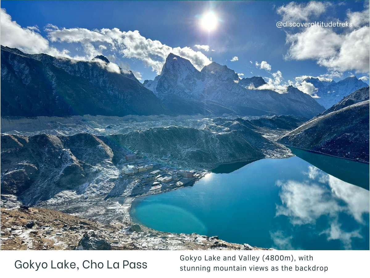 Gokyo Lake and Gokyo Valley with stunning mountain views as backdrop